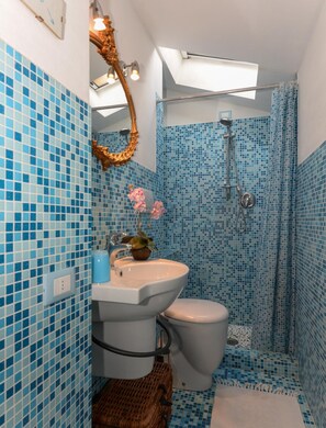 Dusche, Haartrockner, Bidet, Handtücher