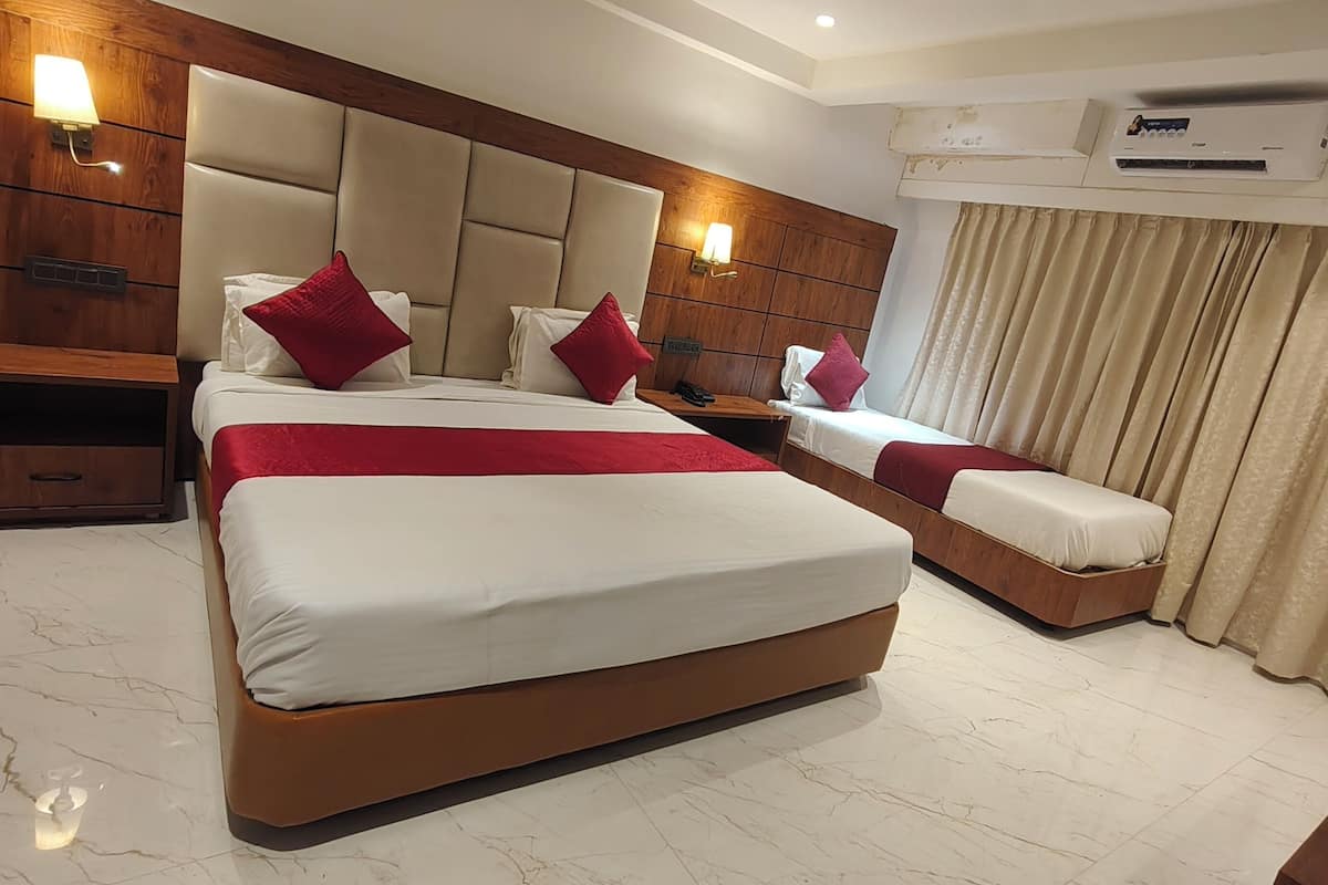 Luxe driepersoonskamer | 1 slaapkamer, lakens van Egyptisch katoen, luxe beddengoed