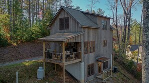 House, 2 Bedrooms, Mountain View | Exterior - Knotty Barn by Escape to Blue Ridge (Cherry Log)