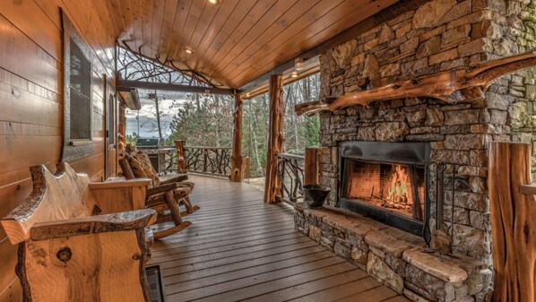 House, 3 Bedrooms, Mountain View | Living room - Woodland Haven by Escape to Blue Ridge (Mineral Bluff)