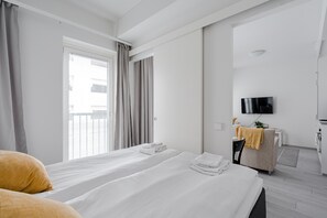 Standard Apartment, 1 Bedroom | Desk, blackout curtains, soundproofing, iron/ironing board - Hiisi Homes Turku Elin Sagerin kuja (Turku)