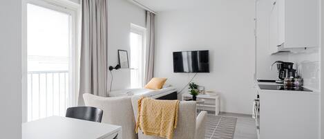 Apartamento standard, 1 quarto | Opções para refeição no quarto