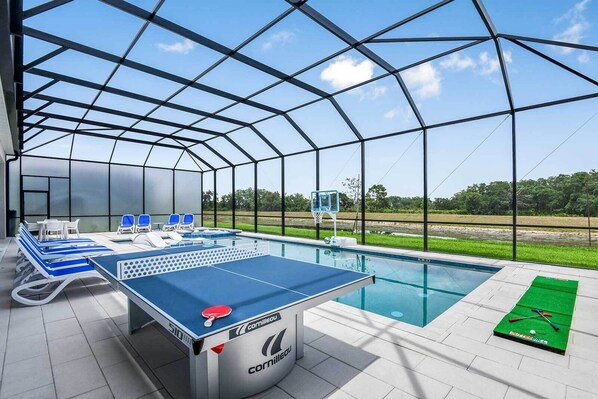 A heated pool