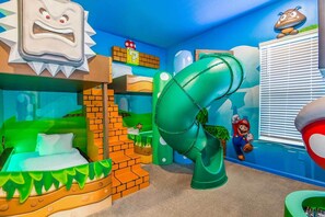 Children’s area - Home w/ Treehouse RM, Bowling, Gamer Themed BR, Theater & Game Loft, Near Parks (Davenport)
