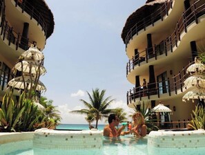 Outdoor pool, a heated pool