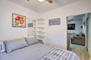 2 slaapkamers, een strijkplank/strijkijzer, wifi, beddengoed