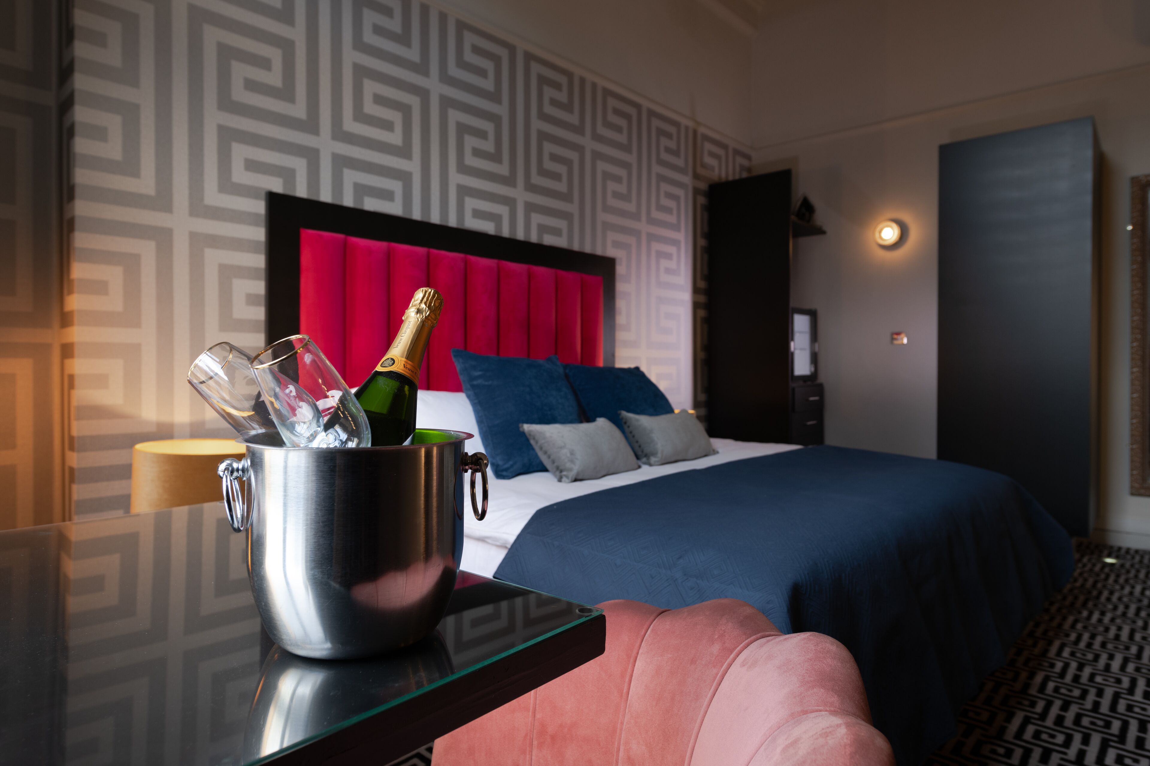 deluxe double room | select comfort beds, minibar, desk, laptop workspace