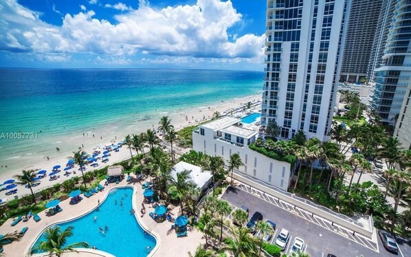 Outdoor pool, a heated pool - Ultimate Beachfront Getaway: Sandy Shore Access! (Hollywood)