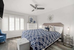 2 bedrooms, iron/ironing board, WiFi, bed sheets