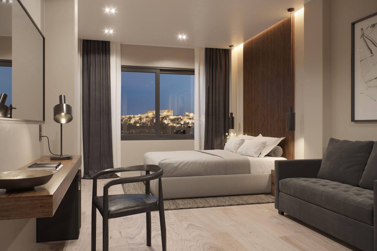 Junior Suite with Acropolis View | Bettwäsche aus ägyptischer Baumwolle, hochwertige Bettwaren