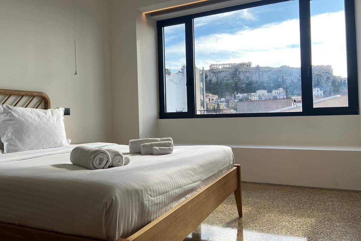 Presidential Suite with Acropolis View | 1 habitación, sábanas de algodón egipcio y ropa de cama de alta calidad