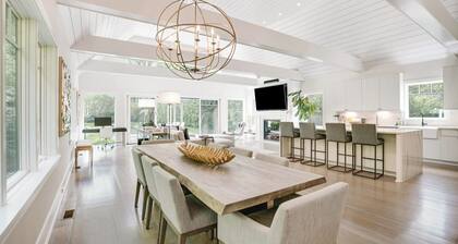 Newly constructed contemporary home, gunite heated pool, hot tub, deck with...
