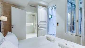 Apartamento superior | 1 quarto, roupas de cama de algodão egípcio, roupas de cama premium