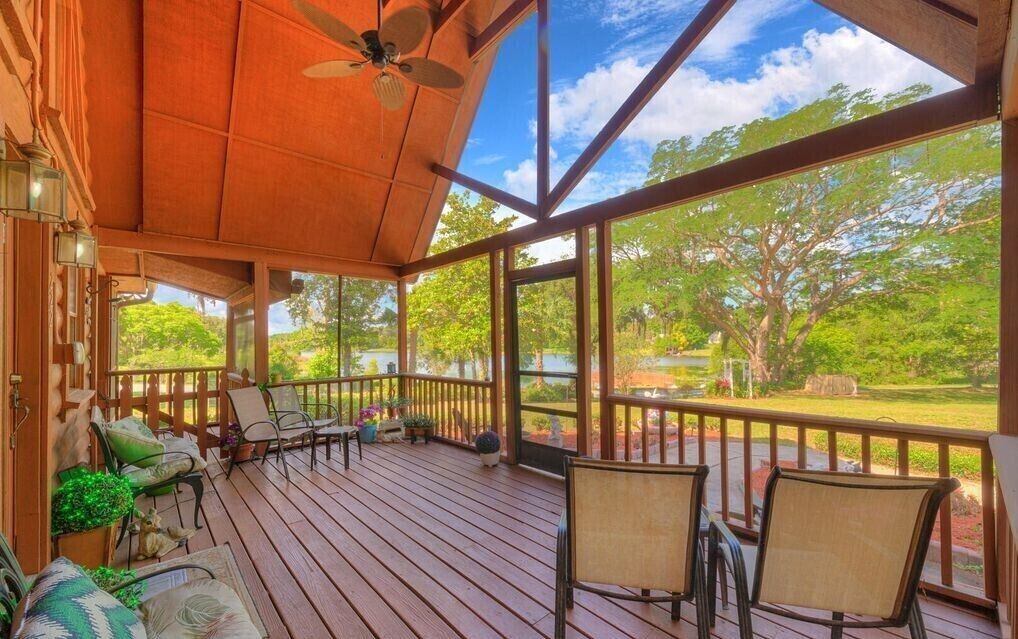 Outdoor banquet area