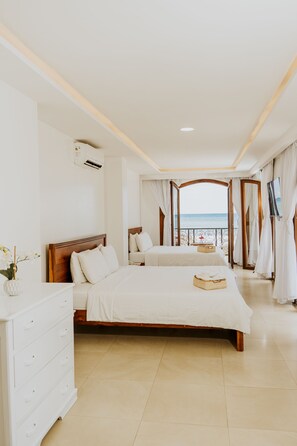 Panoramic-Suite | Hochwertige Bettwaren, Pillowtop-Betten, individuell dekoriert