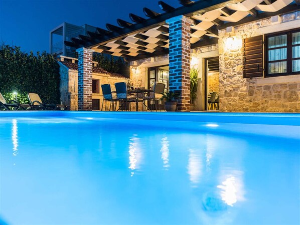 A heated pool