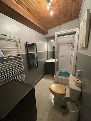 Douche, sèche-cheveux