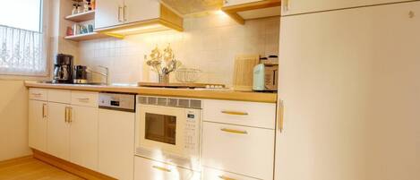 冷蔵庫、電子レンジ、コンロ、食器洗い機