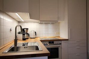 Fridge, oven, stovetop, dishwasher