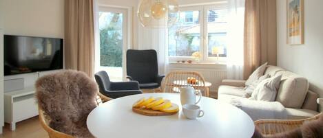 TV, DVD player, stereo