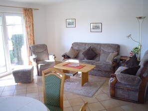 TV, DVD player, stereo