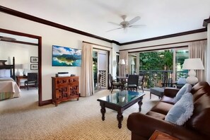 Smart TV, offices - A203 Great Value - 2BR Suite Steps to the Beach - Pool, AC, Hot Tub, Water Slide (Kapaa)
