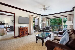 Smart TV, offices - A203 Great Value - 2BR Suite Steps to the Beach - Pool, AC, Hot Tub, Water Slide (Kapaa)