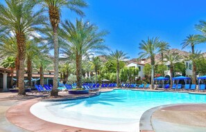 A heated pool, a lap pool