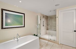 Baignoire, séchoir à cheveux, serviettes fournies