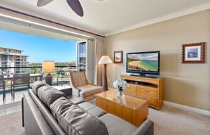 TV, DVD player, stereo