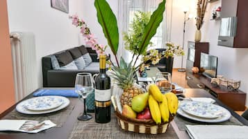 TV, DVD player, books