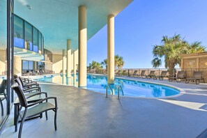 A heated pool