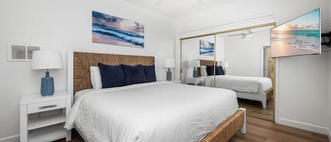 1 bedroom, travel crib, WiFi, bed sheets