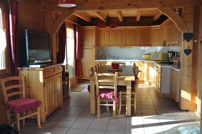 semi-detached chalet with breathtaking view sleeps 10