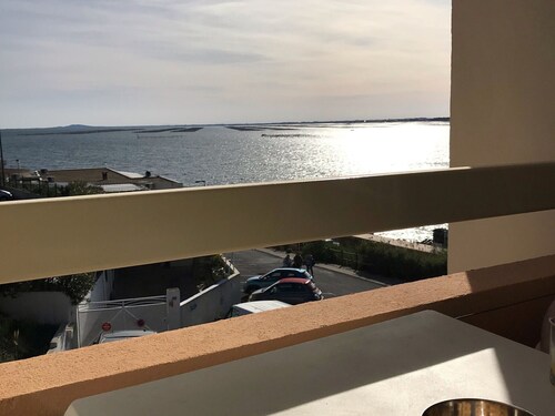 Air-conditioned apartment in Balaruc-les-Bains with balcony, parking, and pets allowed