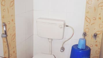 Shower, free toiletries, towels