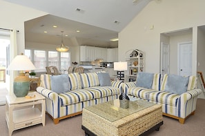 TV, fireplace, DVD player, video library
