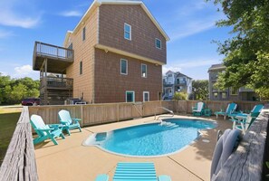 Pool - 1612 - Four Shore, Spacious 5-bed home in Corolla, NC, private pool, hot tub (Corolla)