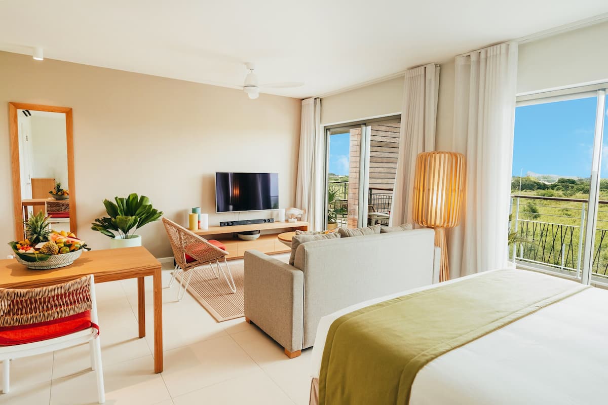 Estúdio, cozinha | 1 quarto, roupas de cama antialérgicas, cofres nos quartos