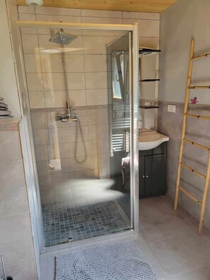 Shower, hair dryer