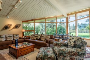 Televisión y chimenea 