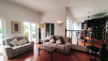 Villa, 3 Bedrooms, Private Pool | Living area | 32-inch flat-screen TV with satellite channels, DVD player
