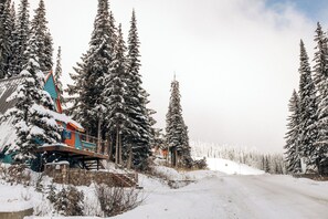Exterior - Slope-Side Bliss: A-Frame Haven with Private Hot Tub (Sleeps 7) (Vernon)