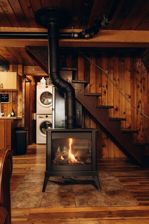 Interior - Slope-Side Bliss: A-Frame Haven with Private Hot Tub (Sleeps 7) (Vernon)