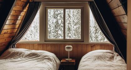 Slope-Side Bliss: A-Frame Haven with Private Hot Tub (Sleeps 7)