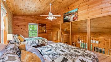 2 bedrooms, memory foam beds, desk, iron/ironing board