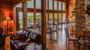 Bring the Cats and the Kids Room | Living area | 60-inch Smart TV with satellite channels, TV, fireplace - Grandview Experience Lodge (Spencer)
