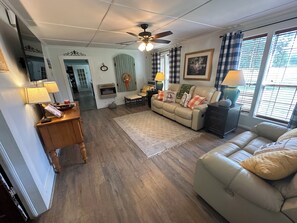 Smart TV, DVD player, books