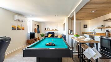 Smart TV, video games, DVD player, books