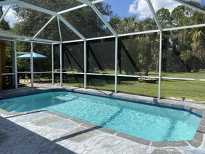 A heated pool